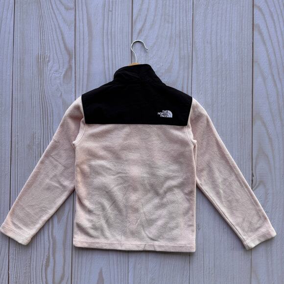The North Face Denali Fleece Girls Youth S 7-8 Full Zip Jacket Pink/Black - Picture 2 of 10